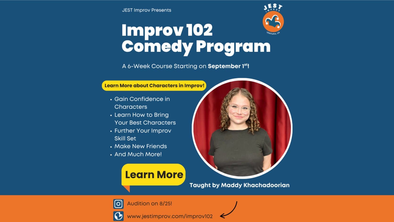 Jest Improv 102 Program Audition: Characters!