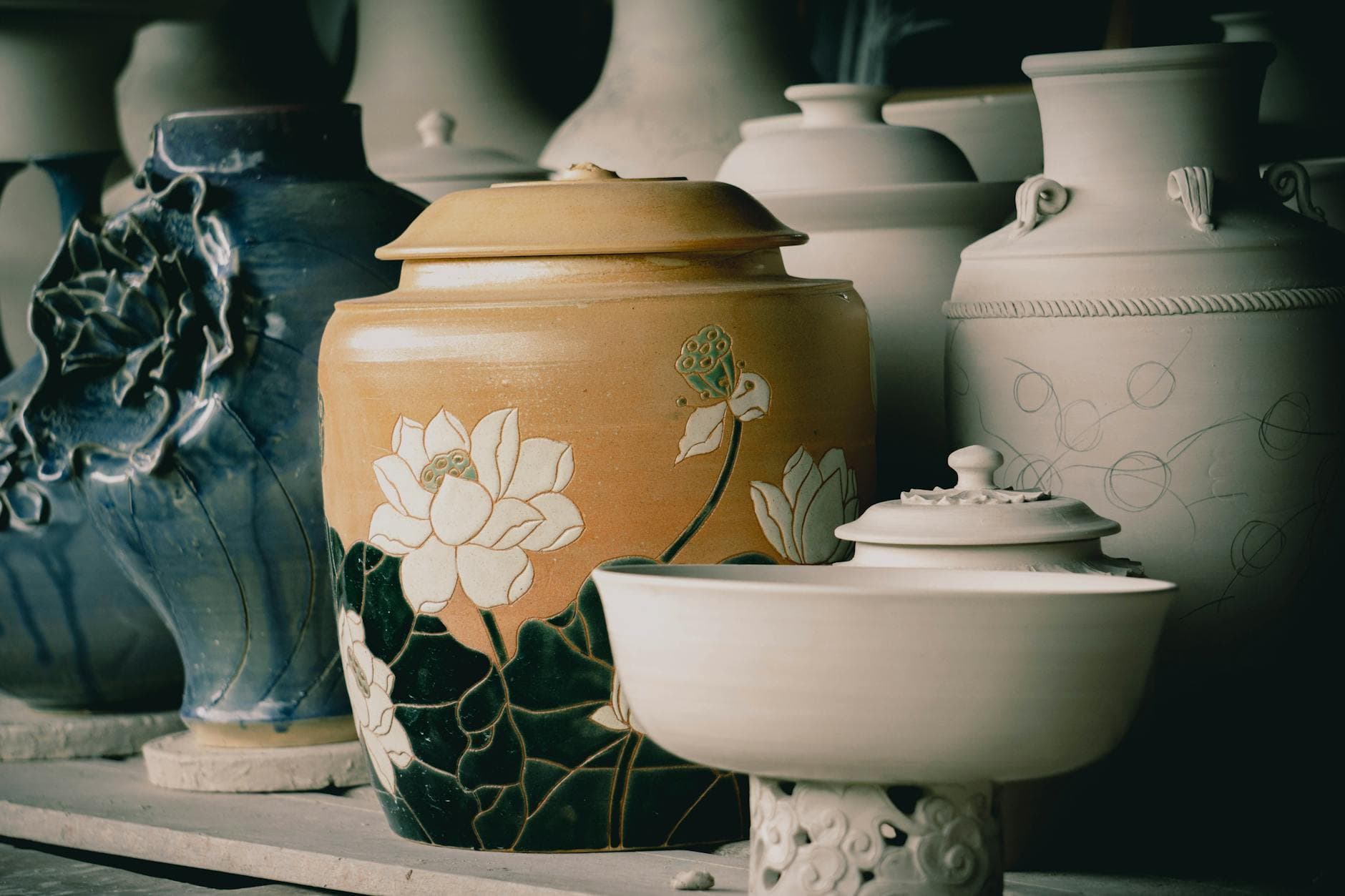 Handcrafted pottery from the Mother's Day Market
