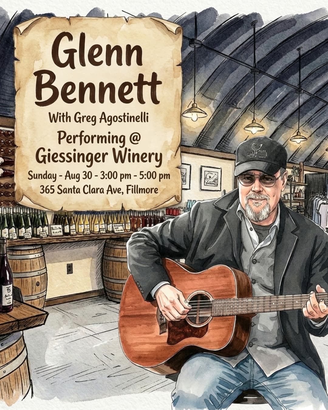 Live Music: Glenn Bennett at Giessinger Winery & Cidery