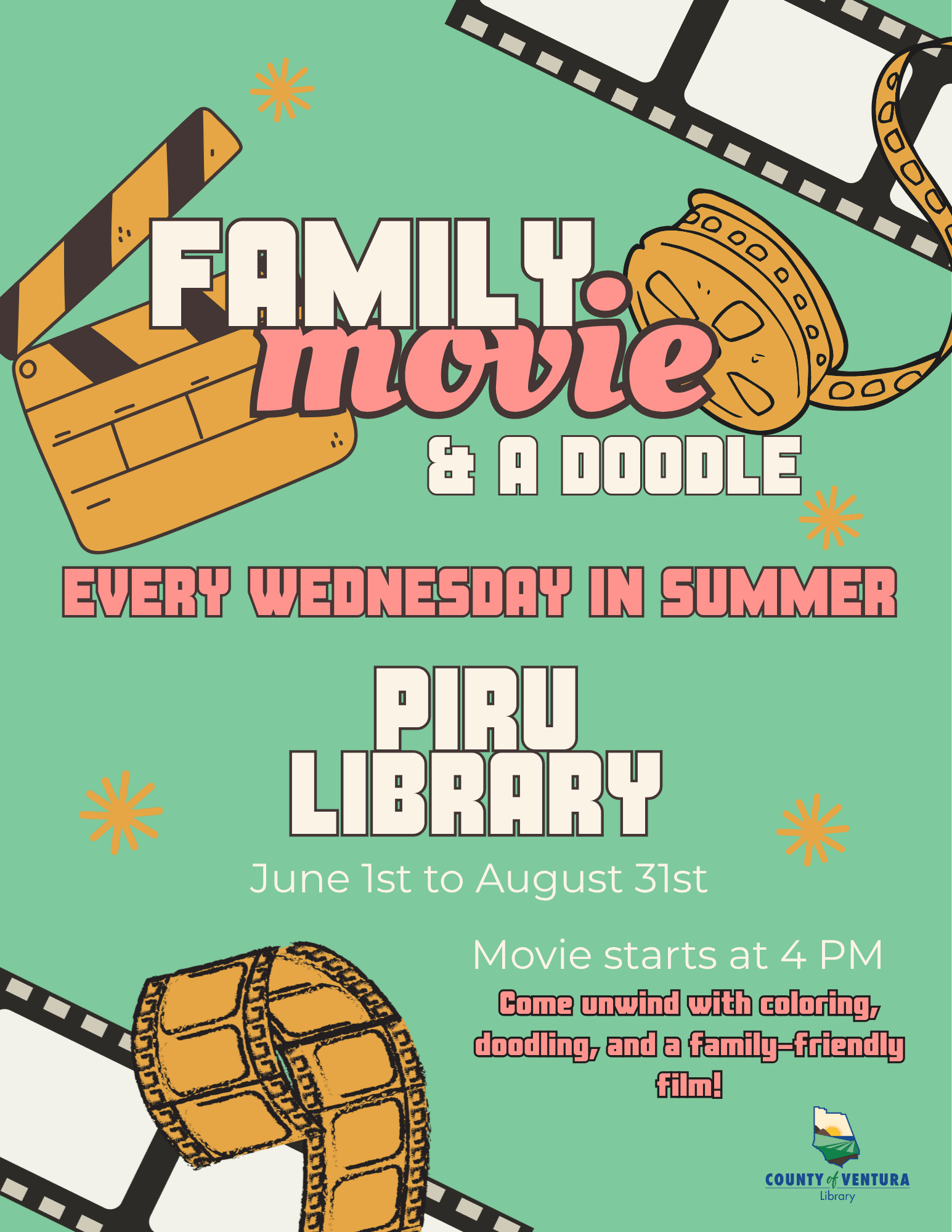 Piru Library: Family Movie & A Doodle
